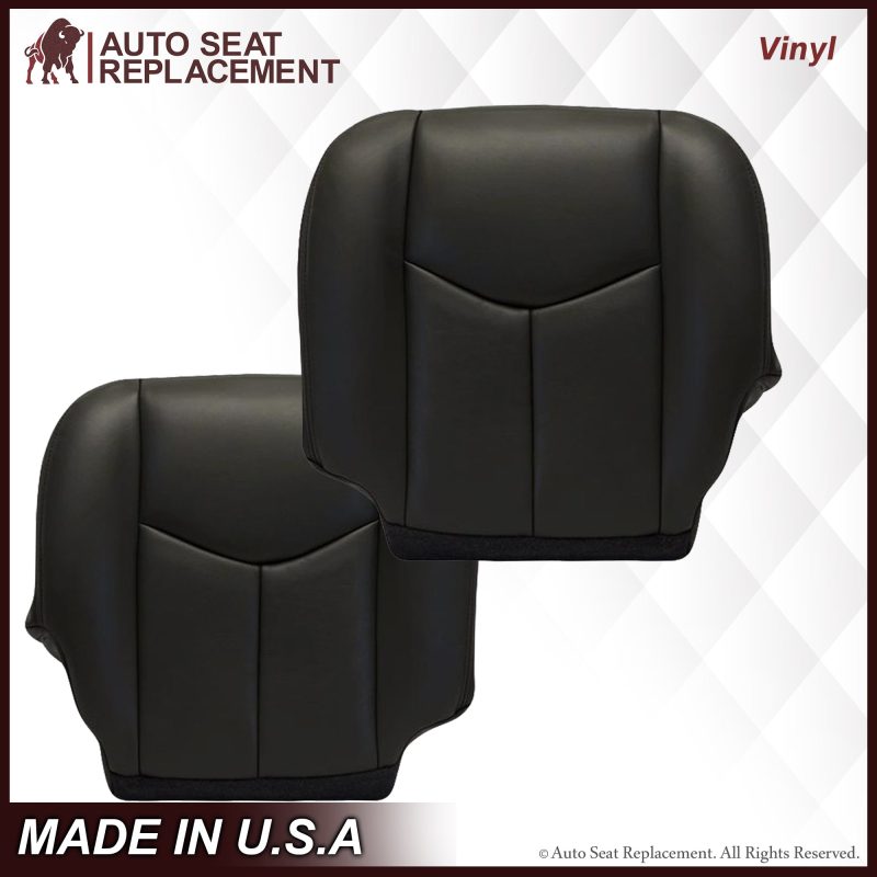 2003-2007 Chevy Silverado/Avalanche Seat Cover in Dark Gray: Choose Leather or Vinyl- 2000 2001 2002 2003 2004 2005 2006- Leather- Vinyl- Seat Cover Replacement- Auto Seat Replacement