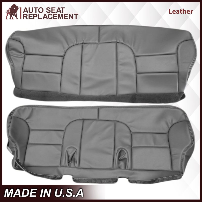 1995-1999 GMC Yukon Suburban SLT SLE 2nd Row Bench Seat Cover in Gray: Choose your options- 2000 2001 2002 2003 2004 2005 2006- Leather- Vinyl- Seat Cover Replacement- Auto Seat Replacement