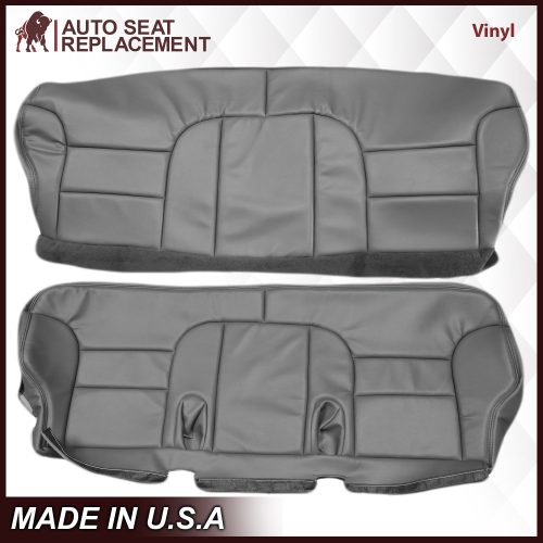 1995-1999 GMC Sierra SLT SLE 2nd Row Bench Seat Cover in Gray: Choose your options- 2000 2001 2002 2003 2004 2005 2006- Leather- Vinyl- Seat Cover Replacement- Auto Seat Replacement