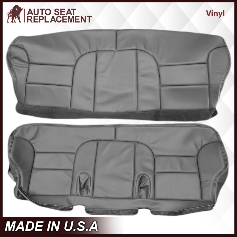 1995-1999 GMC Sierra SLT SLE 2nd Row Bench Seat Cover in Gray: Choose your options- 2000 2001 2002 2003 2004 2005 2006- Leather- Vinyl- Seat Cover Replacement- Auto Seat Replacement