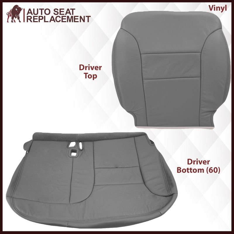 1995-1999 Chevy Tahoe/Suburban/Silverado Seat Cover in Gray (60/40 Bench Bottoms): Choose your options- 2000 2001 2002 2003 2004 2005 2006- Leather- Vinyl- Seat Cover Replacement- Auto Seat Replacement