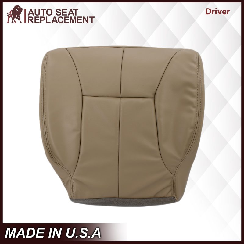 1998-2002 Dodge Ram 1500 2500 3500 (Backrest Without Logo) in Tan: Choose From Variation- 2000 2001 2002 2003 2004 2005 2006- Leather- Vinyl- Seat Cover Replacement- Auto Seat Replacement