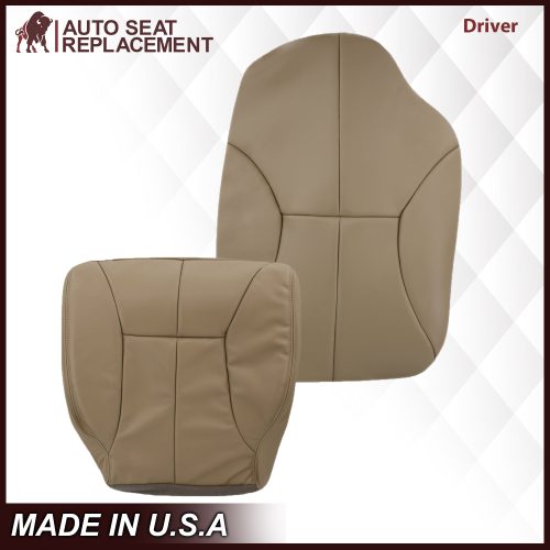 1998-2002 Dodge Ram 1500 2500 3500 (Backrest Without Logo) in Tan: Choose From Variation- 2000 2001 2002 2003 2004 2005 2006- Leather- Vinyl- Seat Cover Replacement- Auto Seat Replacement