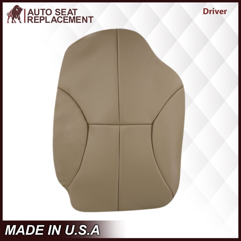 1998-2002 Dodge Ram 1500 2500 3500 (Backrest Without Logo) in Tan: Choose From Variation- 2000 2001 2002 2003 2004 2005 2006- Leather- Vinyl- Seat Cover Replacement- Auto Seat Replacement