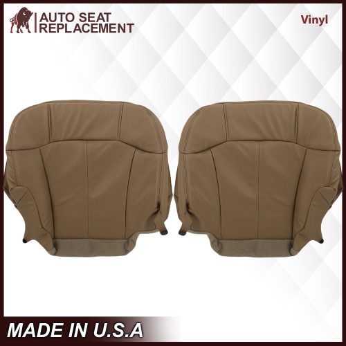 1999-2002 GMC Sierra SLT Seat Cover in Medium Dark Oak Tan (trim code 672 or 67i)- 2000 2001 2002 2003 2004 2005 2006- Leather- Vinyl- Seat Cover Replacement- Auto Seat Replacement