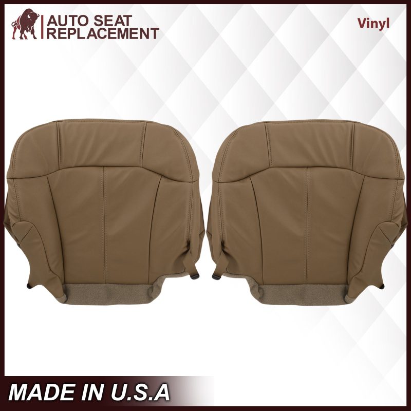 1999-2002 Chevy Silverado Seat Cover in Medium Dark Oak Tan (trim code 672 or 67i)- 2000 2001 2002 2003 2004 2005 2006- Leather- Vinyl- Seat Cover Replacement- Auto Seat Replacement