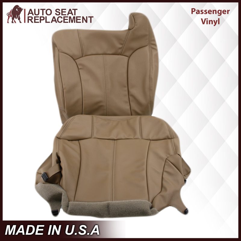 1999-2002 GMC Sierra SLT Seat Cover in Medium Dark Oak Tan (trim code 672 or 67i)- 2000 2001 2002 2003 2004 2005 2006- Leather- Vinyl- Seat Cover Replacement- Auto Seat Replacement