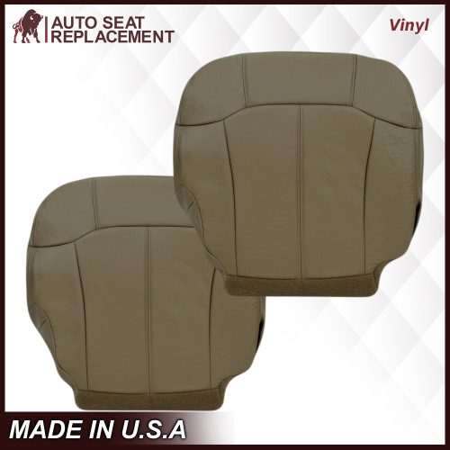 1999-2002 Chevy Silverado Seat Cover in Medium Neutral Tan: Choose From Variations- 2000 2001 2002 2003 2004 2005 2006- Leather- Vinyl- Seat Cover Replacement- Auto Seat Replacement