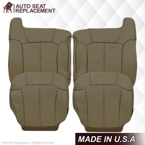 1999 2002 Chevy Silverado Driver Bottom Leather Seat Cover Medium Natural Tan o