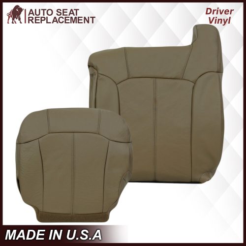 1999-2002 GMC Sierra Seat Cover in Tan: Choose From Variations- 2000 2001 2002 2003 2004 2005 2006- Leather- Vinyl- Seat Cover Replacement- Auto Seat Replacement