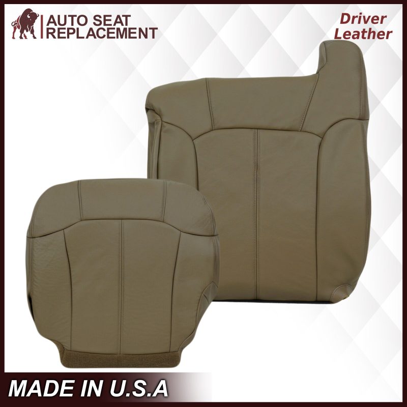 1999-2002 Chevy Silverado Seat Cover in Medium Neutral Tan: Choose From Variations- 2000 2001 2002 2003 2004 2005 2006- Leather- Vinyl- Seat Cover Replacement- Auto Seat Replacement