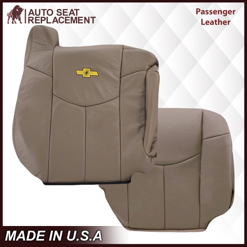 2002 Chevy Avalanche Seat Cover in Medium Neutral Tan: Choose From Variations- 2000 2001 2002 2003 2004 2005 2006- Leather- Vinyl- Seat Cover Replacement- Auto Seat Replacement