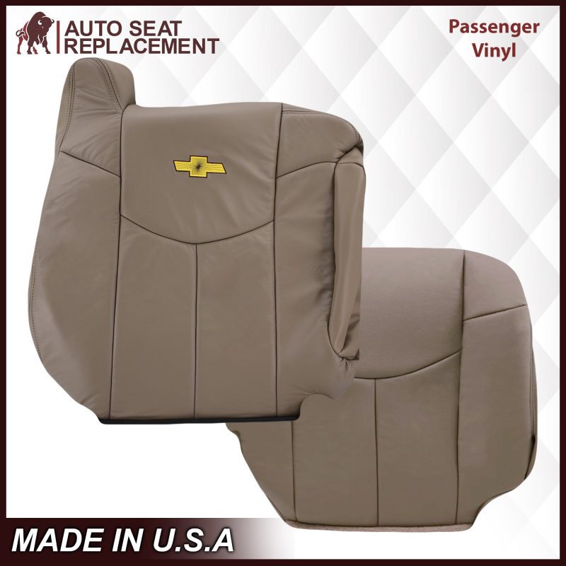 2002 Chevy Avalanche Seat Cover in Medium Neutral Tan: Choose From Variations- 2000 2001 2002 2003 2004 2005 2006- Leather- Vinyl- Seat Cover Replacement- Auto Seat Replacement