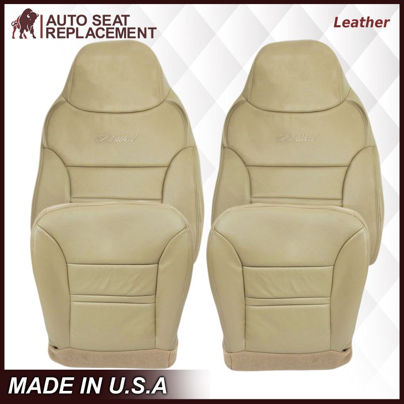 2000-2001 Ford Excursion Seat Cover in Tan: Choose From Variation- 2000 2001 2002 2003 2004 2005 2006- Leather- Vinyl- Seat Cover Replacement- Auto Seat Replacement