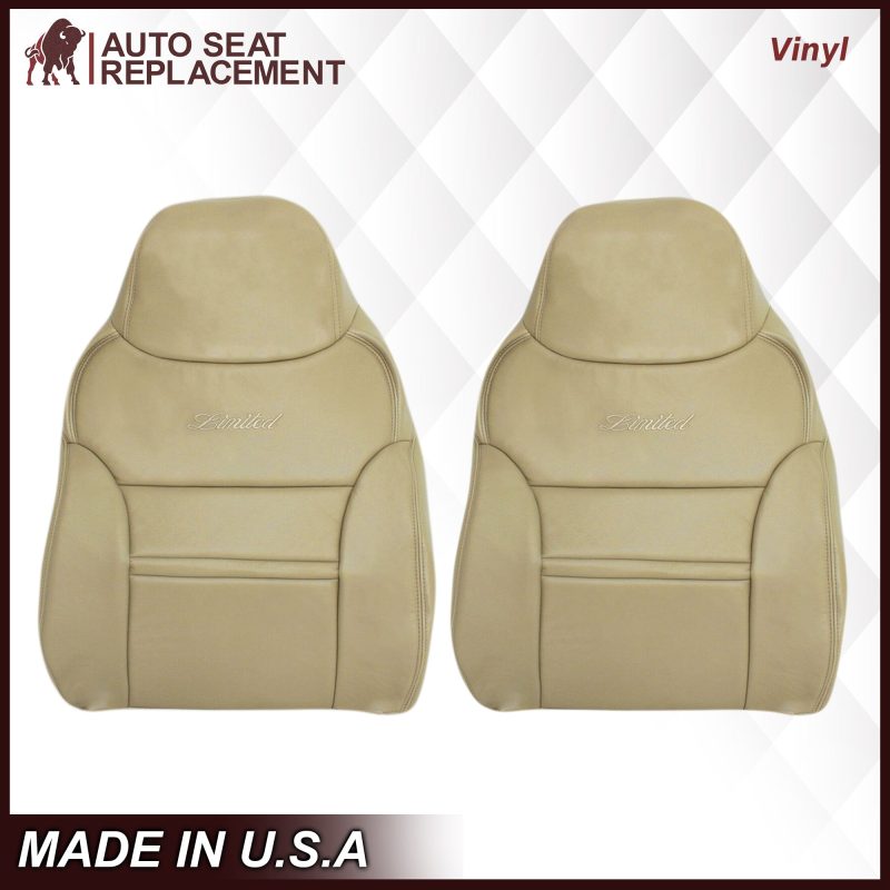 2000-2001 Ford Excursion Seat Cover in Tan: Choose From Variation- 2000 2001 2002 2003 2004 2005 2006- Leather- Vinyl- Seat Cover Replacement- Auto Seat Replacement