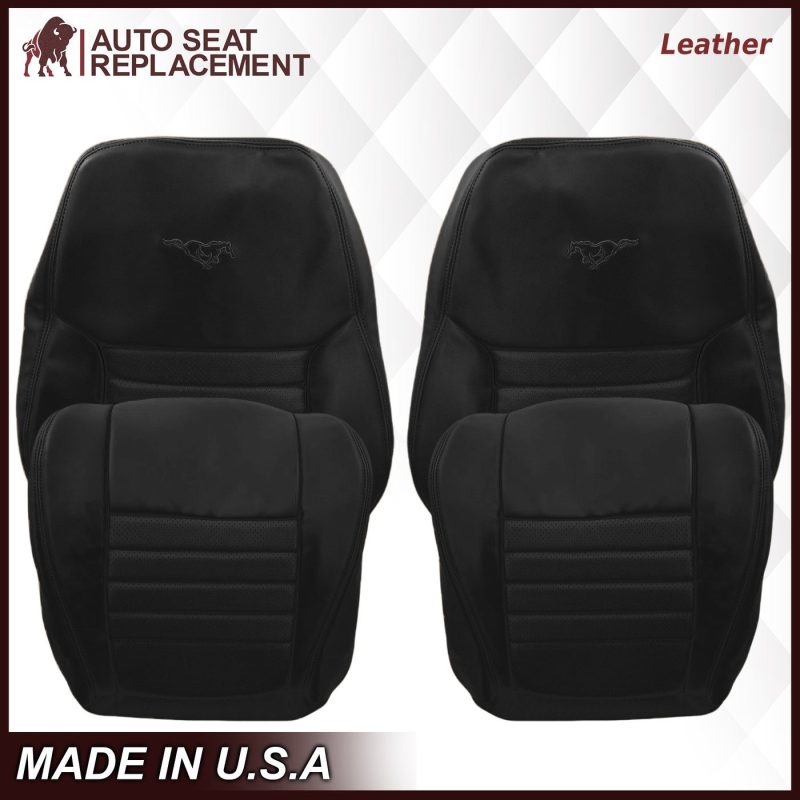 1999-2004 Ford Mustang GT Convertible in Dark Charcoal Black: Choose From Variation- 2000 2001 2002 2003 2004 2005 2006- Leather- Vinyl- Seat Cover Replacement- Auto Seat Replacement