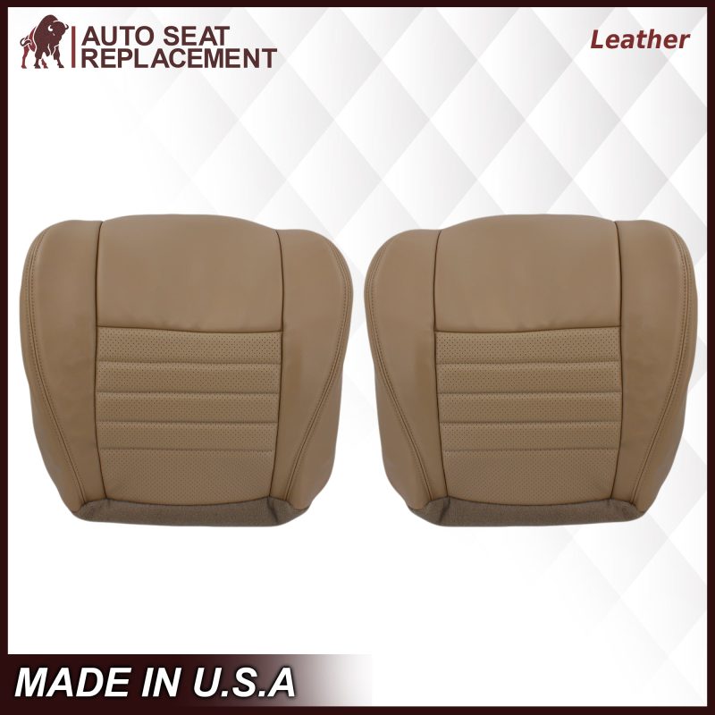 1999-2004 Ford Mustang GT Convertible in Medium Parchment Tan: Choose From Variation- 2000 2001 2002 2003 2004 2005 2006- Leather- Vinyl- Seat Cover Replacement- Auto Seat Replacement