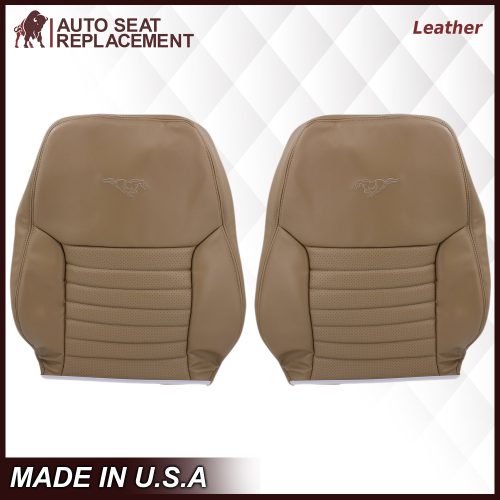 1999-2004 Ford Mustang GT Convertible in Medium Parchment Tan: Choose From Variation- 2000 2001 2002 2003 2004 2005 2006- Leather- Vinyl- Seat Cover Replacement- Auto Seat Replacement