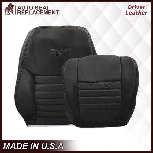 1999-2004 Ford Mustang GT Convertible in Dark Charcoal Black: Choose From Variation- 2000 2001 2002 2003 2004 2005 2006- Leather- Vinyl- Seat Cover Replacement- Auto Seat Replacement