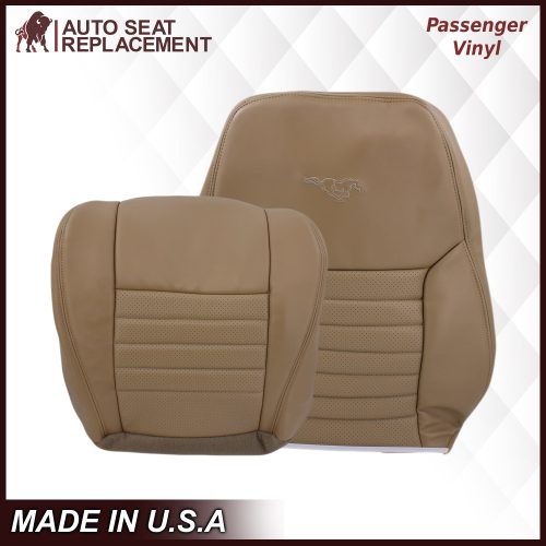 1999-2004 Ford Mustang GT Convertible in Medium Parchment Tan: Choose From Variation- 2000 2001 2002 2003 2004 2005 2006- Leather- Vinyl- Seat Cover Replacement- Auto Seat Replacement