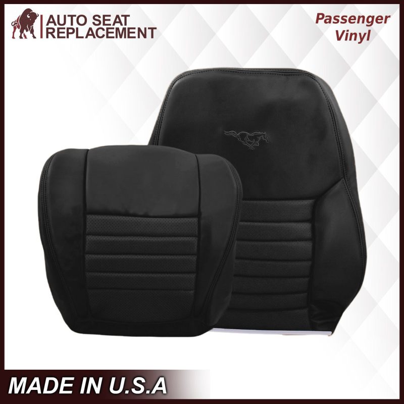 1999-2004 Ford Mustang GT Convertible in Dark Charcoal Black: Choose From Variation- 2000 2001 2002 2003 2004 2005 2006- Leather- Vinyl- Seat Cover Replacement- Auto Seat Replacement