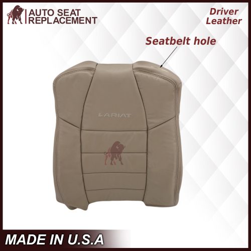 2002-2007 Ford F250/F350/F450/F550 Lariat Extended Cab Seat Cover in Tan: Choose Leather or Vinyl- 2000 2001 2002 2003 2004 2005 2006- Leather- Vinyl- Seat Cover Replacement- Auto Seat Replacement