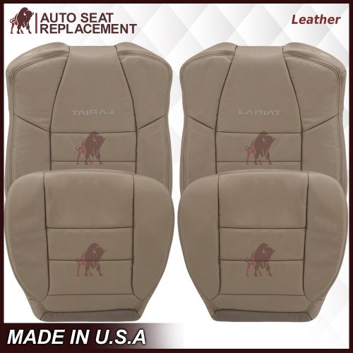 2002-2007 Ford F250/F350/F450/F550 Lariat Extended Cab Seat Cover in Tan: Choose Leather or Vinyl- 2000 2001 2002 2003 2004 2005 2006- Leather- Vinyl- Seat Cover Replacement- Auto Seat Replacement