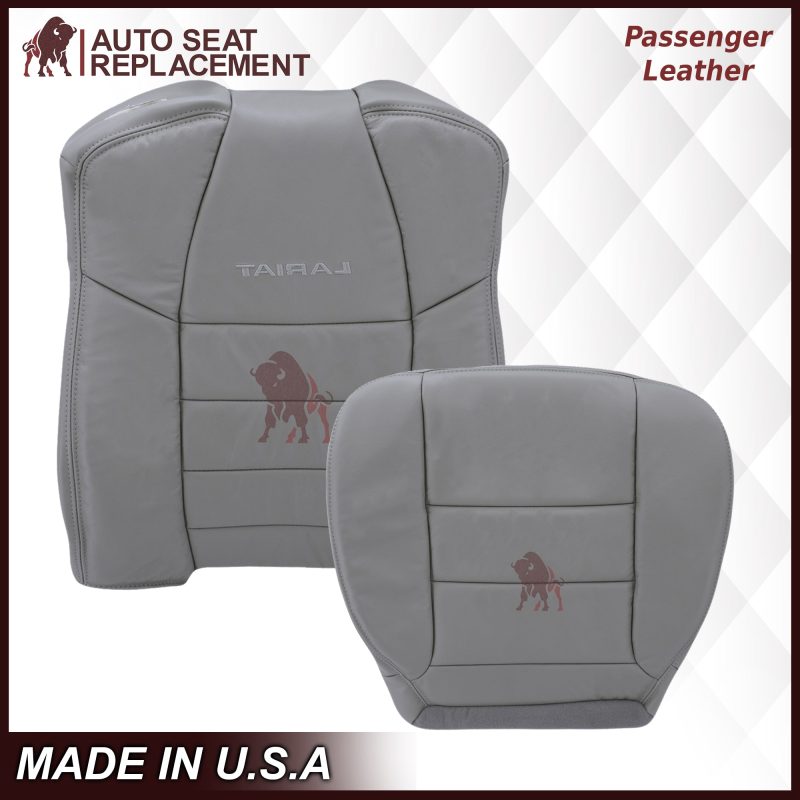 2002-2007 Ford F250/F350/F450/F550 Lariat Extended Cab Seat Cover in Flint Gray: Choose Leather or Vinyl- 2000 2001 2002 2003 2004 2005 2006- Leather- Vinyl- Seat Cover Replacement- Auto Seat Replacement