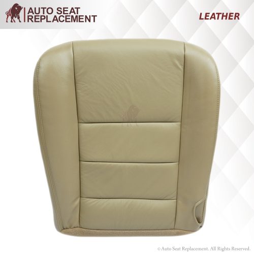 2002-2007 Ford F250 F350 Lariat Leather Seat Cover: Driver & Passenger, Bottom/Top/Lean Back, Tan- 2000 2001 2002 2003 2004 2005 2006- Leather- Vinyl- Seat Cover Replacement- Auto Seat Replacement