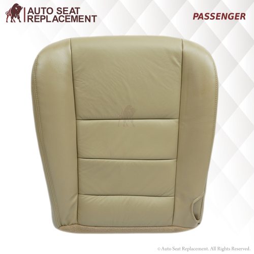 2002-2007 Ford F250 F350 Lariat Leather Seat Cover: Driver & Passenger, Bottom/Top/Lean Back, Tan- 2000 2001 2002 2003 2004 2005 2006- Leather- Vinyl- Seat Cover Replacement- Auto Seat Replacement