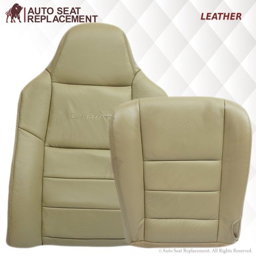 2002-2007 Ford F250 F350 Lariat Seat Cover in Tan: Choose Leather or Vinyl- 2000 2001 2002 2003 2004 2005 2006- Leather- Vinyl- Seat Cover Replacement- Auto Seat Replacement