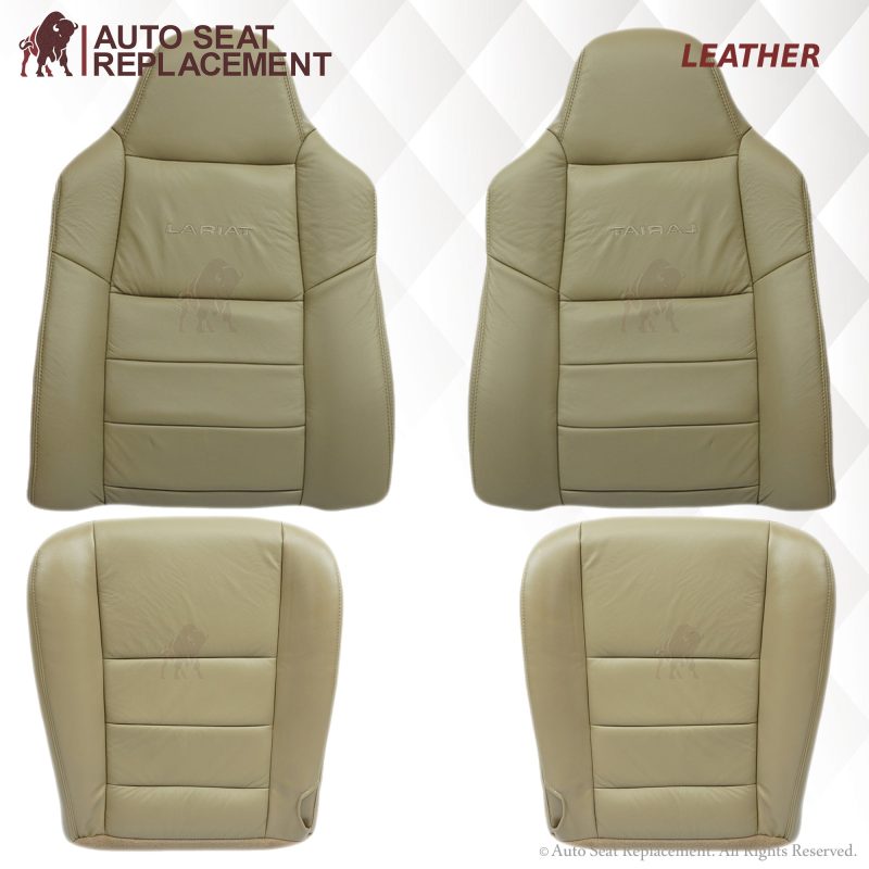 2002-2007 Ford F250 F350 Lariat Seat Cover in Tan: Choose Leather or Vinyl- 2000 2001 2002 2003 2004 2005 2006- Leather- Vinyl- Seat Cover Replacement- Auto Seat Replacement