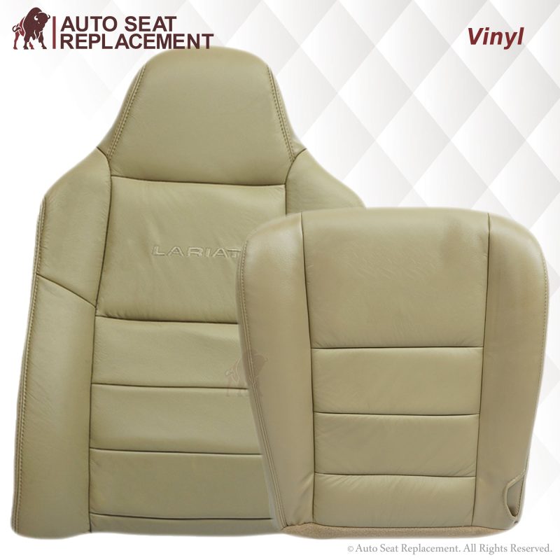 2002-2007 Ford F250 F350 Lariat Seat Cover in Tan: Choose Leather or Vinyl- 2000 2001 2002 2003 2004 2005 2006- Leather- Vinyl- Seat Cover Replacement- Auto Seat Replacement