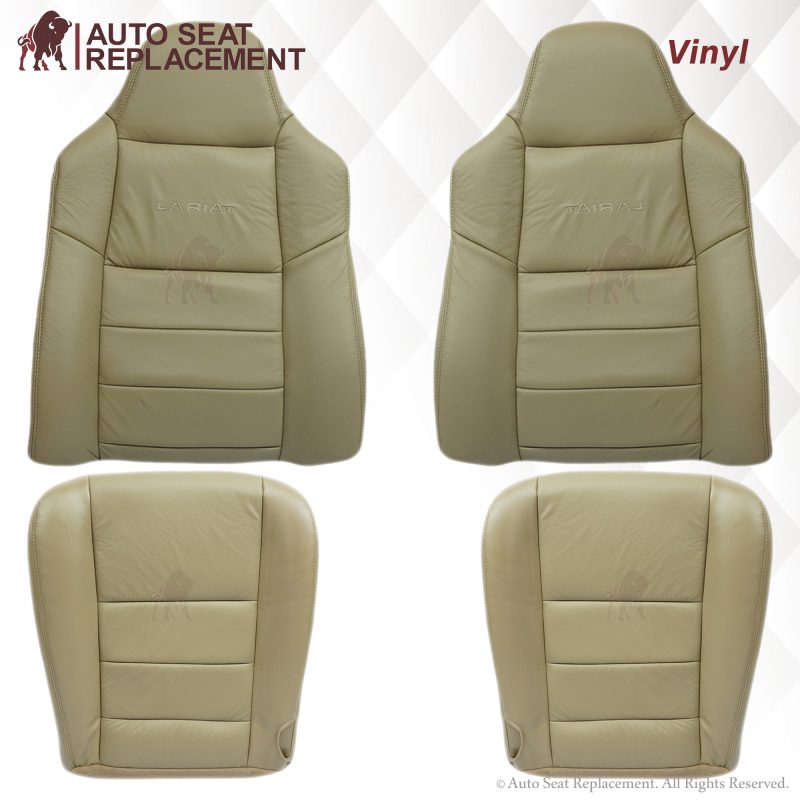 2002-2007 Ford F250 F350 Lariat Seat Cover in Tan: Choose Leather or Vinyl- 2000 2001 2002 2003 2004 2005 2006- Leather- Vinyl- Seat Cover Replacement- Auto Seat Replacement