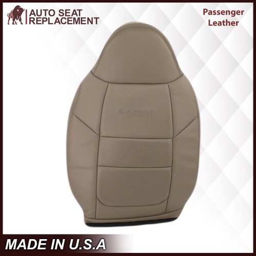 2001 Ford F250 F350 Lariat Perforated Seat Cover in Tan: Choose Leather or Vinyl- 2000 2001 2002 2003 2004 2005 2006- Leather- Vinyl- Seat Cover Replacement- Auto Seat Replacement