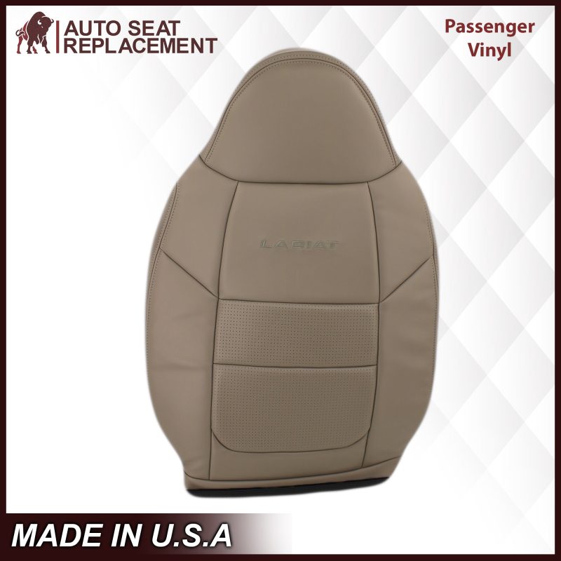 2001 Ford F250 F350 Lariat Perforated Seat Cover in Tan: Choose Leather or Vinyl- 2000 2001 2002 2003 2004 2005 2006- Leather- Vinyl- Seat Cover Replacement- Auto Seat Replacement