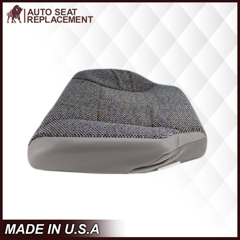 2003 2004 2005 2006 2007 Chevy Silverado GMC Sierra Driver Bottom Cloth Seat Cover LightGray Light Gray11