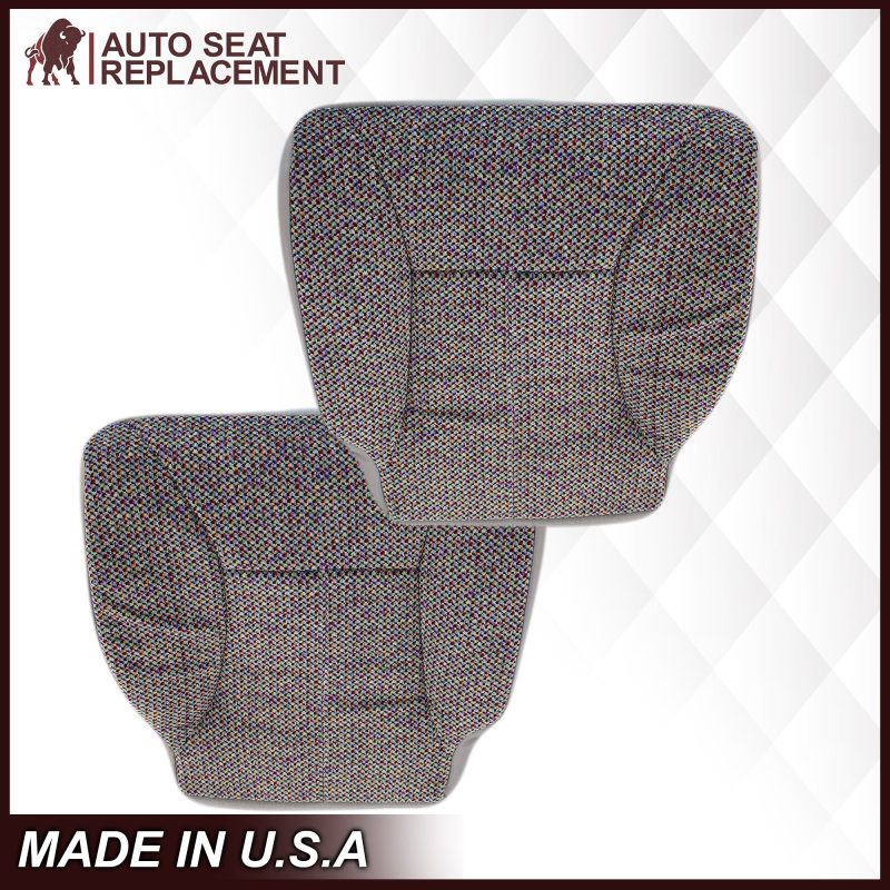 1998-2002 Dodge Ram 1500 SLT Laramie Seat Cover in Cloth with Mist Gray skirt: Choose From Variation- 2000 2001 2002 2003 2004 2005 2006- Leather- Vinyl- Seat Cover Replacement- Auto Seat Replacement