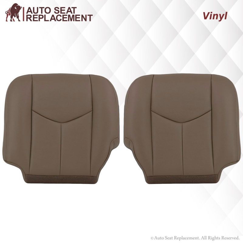 2003-2007 Chevy Silverado/Avalanche Seat Cover in Tan: Choose Leather or Vinyl- 2000 2001 2002 2003 2004 2005 2006- Leather- Vinyl- Seat Cover Replacement- Auto Seat Replacement