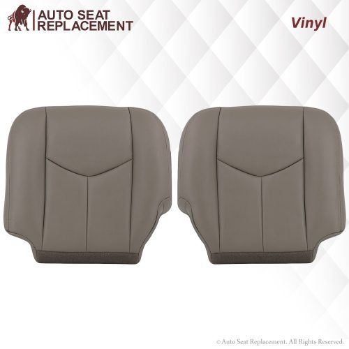 2003-2007 Chevy Silverado/Avalanche Seat Cover In Light Gray: Choose From Variation- 2000 2001 2002 2003 2004 2005 2006- Leather- Vinyl- Seat Cover Replacement- Auto Seat Replacement