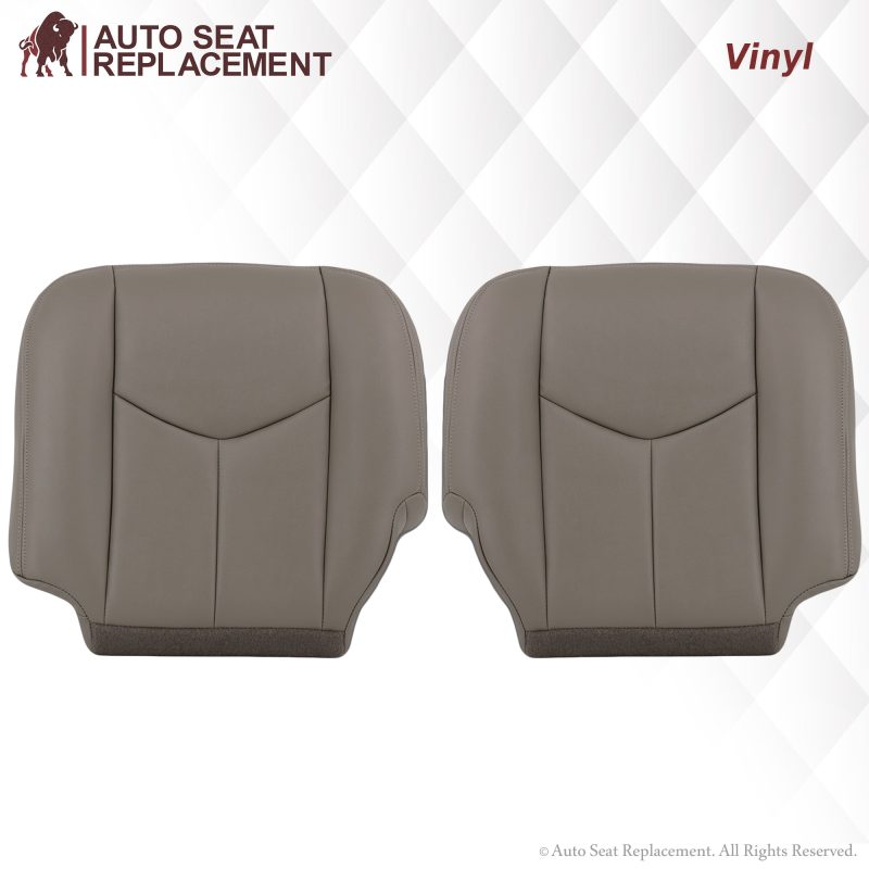 2003-2007 Chevy Silverado/Avalanche Seat Cover In Light Gray: Choose From Variation- 2000 2001 2002 2003 2004 2005 2006- Leather- Vinyl- Seat Cover Replacement- Auto Seat Replacement