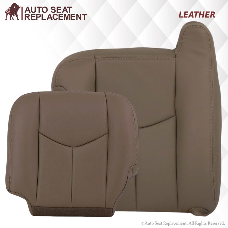 2003-2007 Chevy Silverado/Avalanche Seat Cover in Tan: Choose Leather or Vinyl- 2000 2001 2002 2003 2004 2005 2006- Leather- Vinyl- Seat Cover Replacement- Auto Seat Replacement