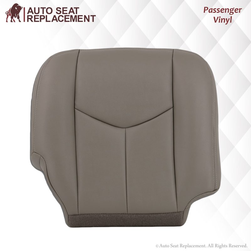 2003-2007 Chevy Silverado/Avalanche Seat Cover In Light Gray: Choose From Variation- 2000 2001 2002 2003 2004 2005 2006- Leather- Vinyl- Seat Cover Replacement- Auto Seat Replacement