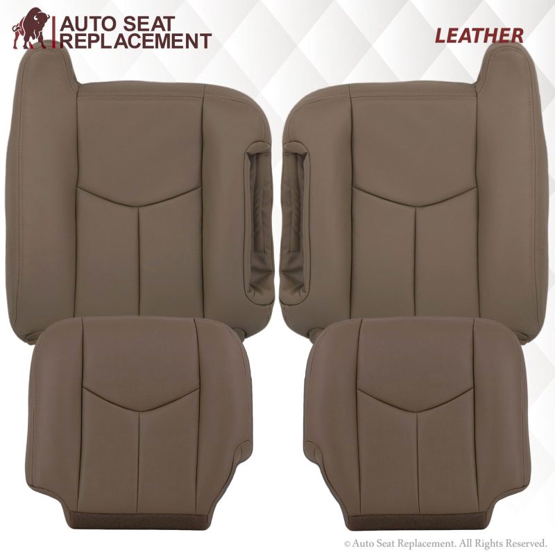 2003-2007 Chevy Silverado/Avalanche Seat Cover in Tan: Choose Leather or Vinyl- 2000 2001 2002 2003 2004 2005 2006- Leather- Vinyl- Seat Cover Replacement- Auto Seat Replacement