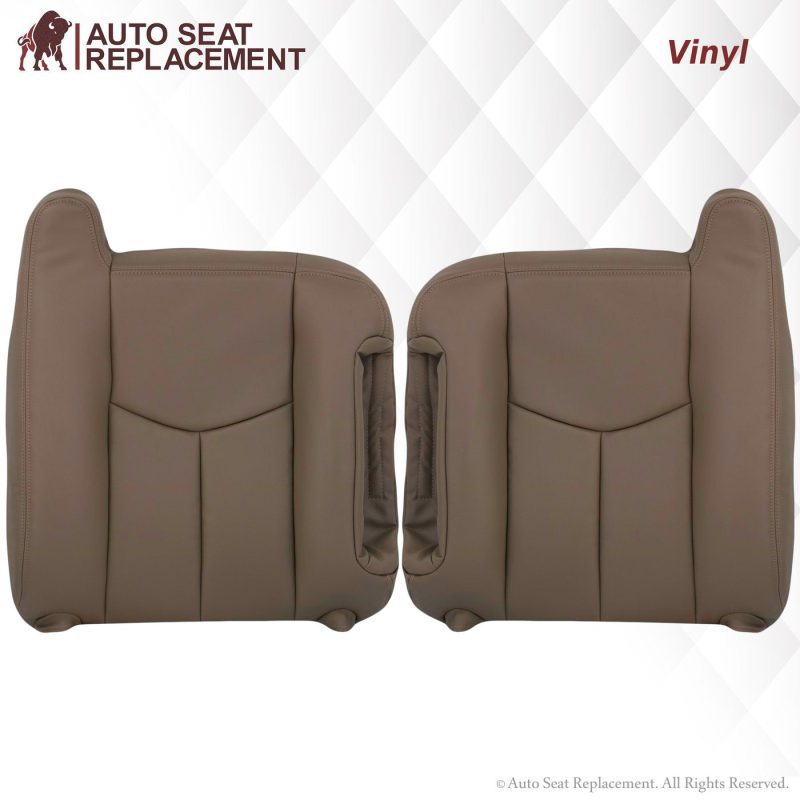 2003-2007 Chevy Silverado/Avalanche Seat Cover in Tan: Choose Leather or Vinyl- 2000 2001 2002 2003 2004 2005 2006- Leather- Vinyl- Seat Cover Replacement- Auto Seat Replacement