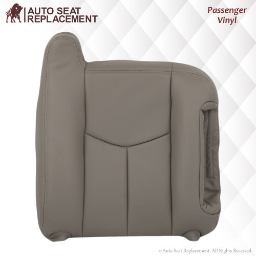 2003-2007 Chevy Silverado/Avalanche Seat Cover In Light Gray: Choose From Variation- 2000 2001 2002 2003 2004 2005 2006- Leather- Vinyl- Seat Cover Replacement- Auto Seat Replacement