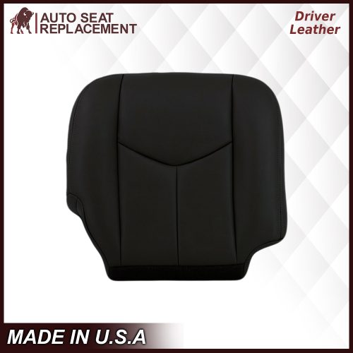 2003-2007 Chevy Silverado/Avalanche & GMC Sierra work Truck Seat Cover in Dark Gray 40/20/40 (Leanback Without Armrest): Choose Leather or Vinyl- 2000 2001 2002 2003 2004 2005 2006- Leather- Vinyl- Seat Cover Replacement- Auto Seat Replacement