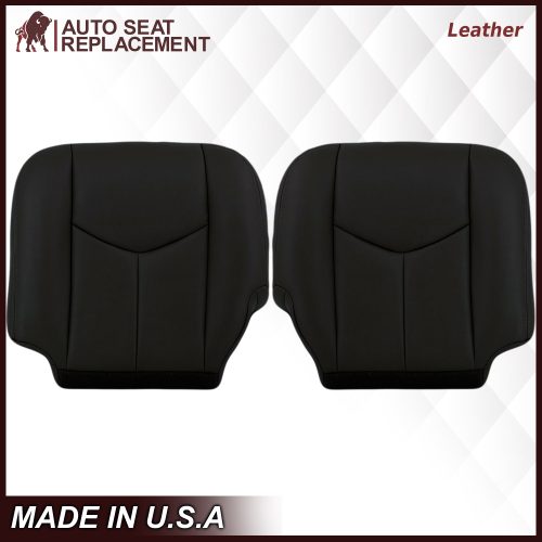 2003-2007 Chevy Silverado/Avalanche & GMC Sierra work Truck Seat Cover in Dark Gray 40/20/40 (Leanback Without Armrest): Choose Leather or Vinyl- 2000 2001 2002 2003 2004 2005 2006- Leather- Vinyl- Seat Cover Replacement- Auto Seat Replacement