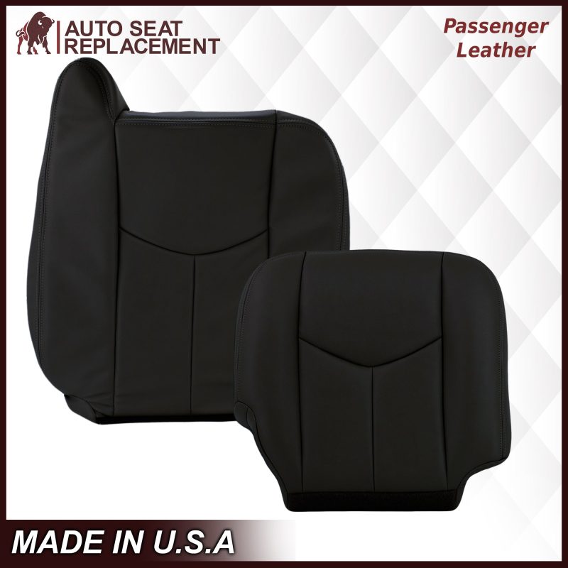 2003-2007 Chevy Silverado/Avalanche & GMC Sierra work Truck Seat Cover in Dark Gray 40/20/40 (Leanback Without Armrest): Choose Leather or Vinyl- 2000 2001 2002 2003 2004 2005 2006- Leather- Vinyl- Seat Cover Replacement- Auto Seat Replacement