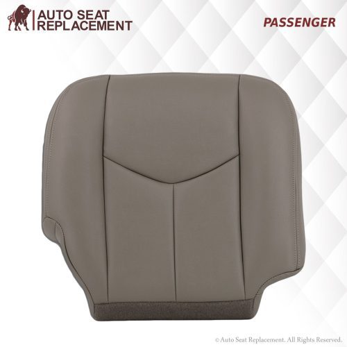 2003-2007 Chevy Silverado/Avalanche & GMC Sierra Work Truck Seat Cover in Gray 40/20/40 (Leanback Without Armrest): Choose Leather or Vinyl- 2000 2001 2002 2003 2004 2005 2006- Leather- Vinyl- Seat Cover Replacement- Auto Seat Replacement